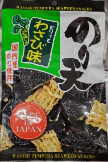 Nori Ten Wasabi Tempura Seaweed Snacks / のり天 わさび味 40g - Konbiniya Japan Centre