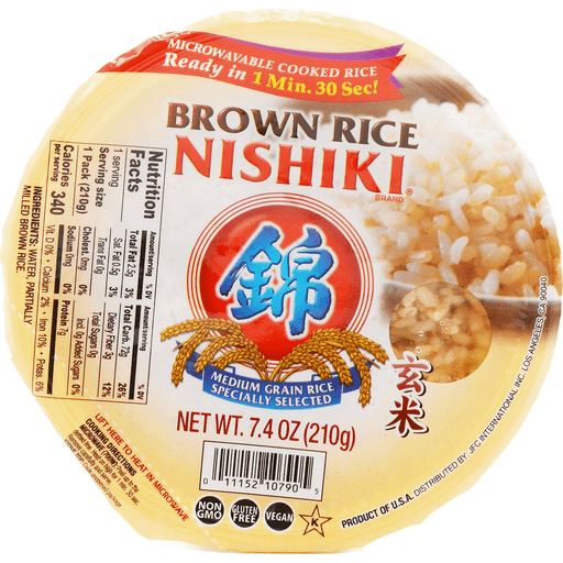 Nishiki Microwavable Cooked Brown Rice / 錦 即席ごはん 玄米 1P 210g - Konbiniya Japan Centre