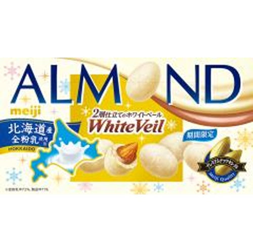 Meiji Almond Chocolate White Veil / ｱｰﾓﾝﾄﾞﾁｮｺﾚｰﾄ ﾎﾜｲﾄﾍﾞｰﾙ 59g