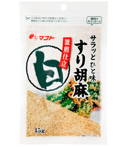 Makoto Roasted Ground White sesame seed / すり胡麻 (白) 40g - Konbiniya Japan Centre