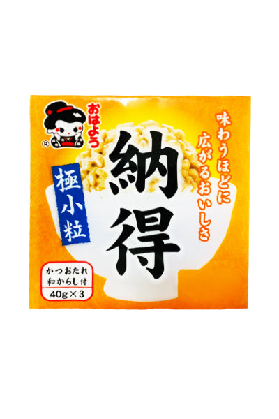Nattoku Kotsubu Natto (Fermented Soy Bean) / 納得 極小粒納豆 3pcs 120g - Konbiniya Japan Centre