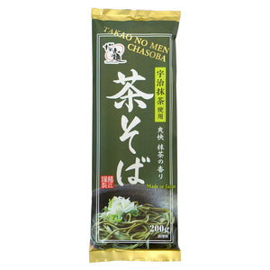 Takao Cha Soba Dried Green Tea Buckwheat Noodle / 高尾 茶そば 200g - Konbiniya Japan Centre