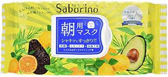 Saborino Morning Face Mask (Fruity herb scent) / サボリーノ朝用マスク (フルーティハーブの香り) 32sheets - Konbiniya Japan Centre