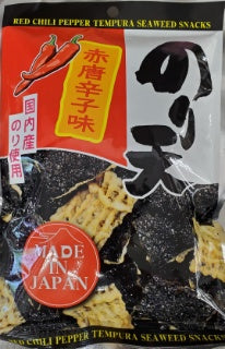 Nori Ten REd Chili  Pepper Tempura Seaweed Snacks / のり天 赤唐辛子味 40g - Konbiniya Japan Centre