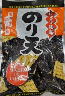 Nori Ten Soy Sauce Tempura Seaweed Snacks / のり天 しょうゆ味 40g - Konbiniya Japan Centre