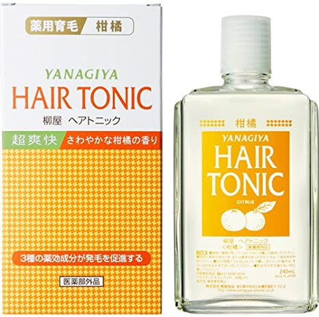 Yanagiya Medical Hair Growth Tonic Super Refreshing (Citrus) / 薬用育毛 ヘアートニック (柑橘) 240ml - Konbiniya Japan Centre