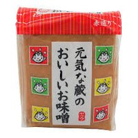 Oishii Miso Soy Bean Paste (Red) / 元気な蔵のおいしいお味噌 (赤)500g - Konbiniya Japan Centre
