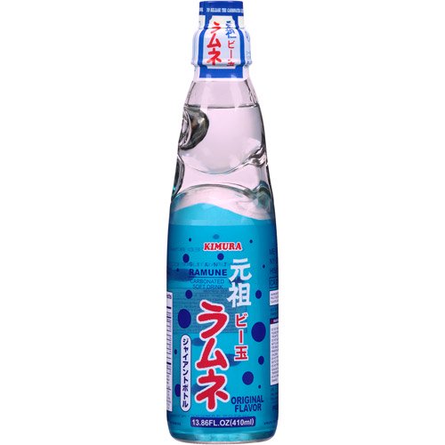 Kimura Ramune Giant Bottle / ラムネ ジャイアントボトル  410ml - Konbiniya Japan Centre