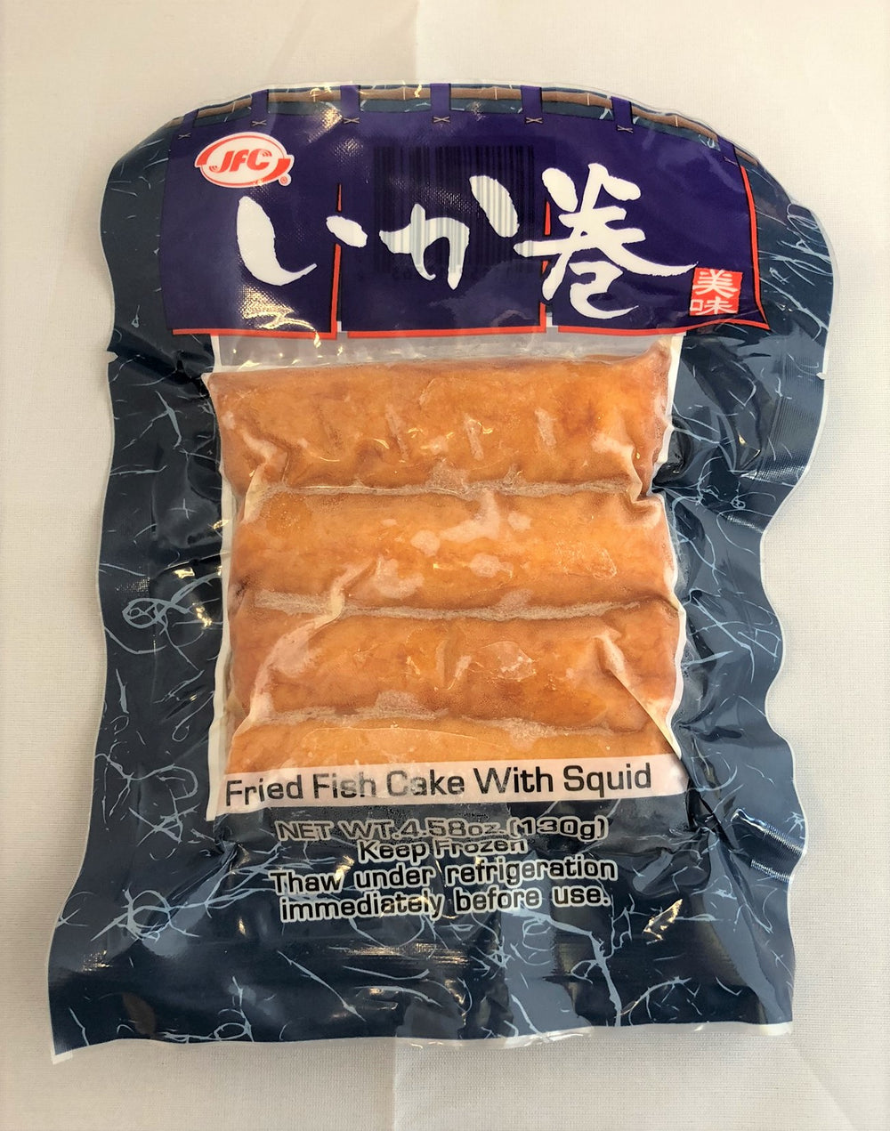 Fried Fish Cake with Squid /  いか巻 130g - Konbiniya Japan Centre