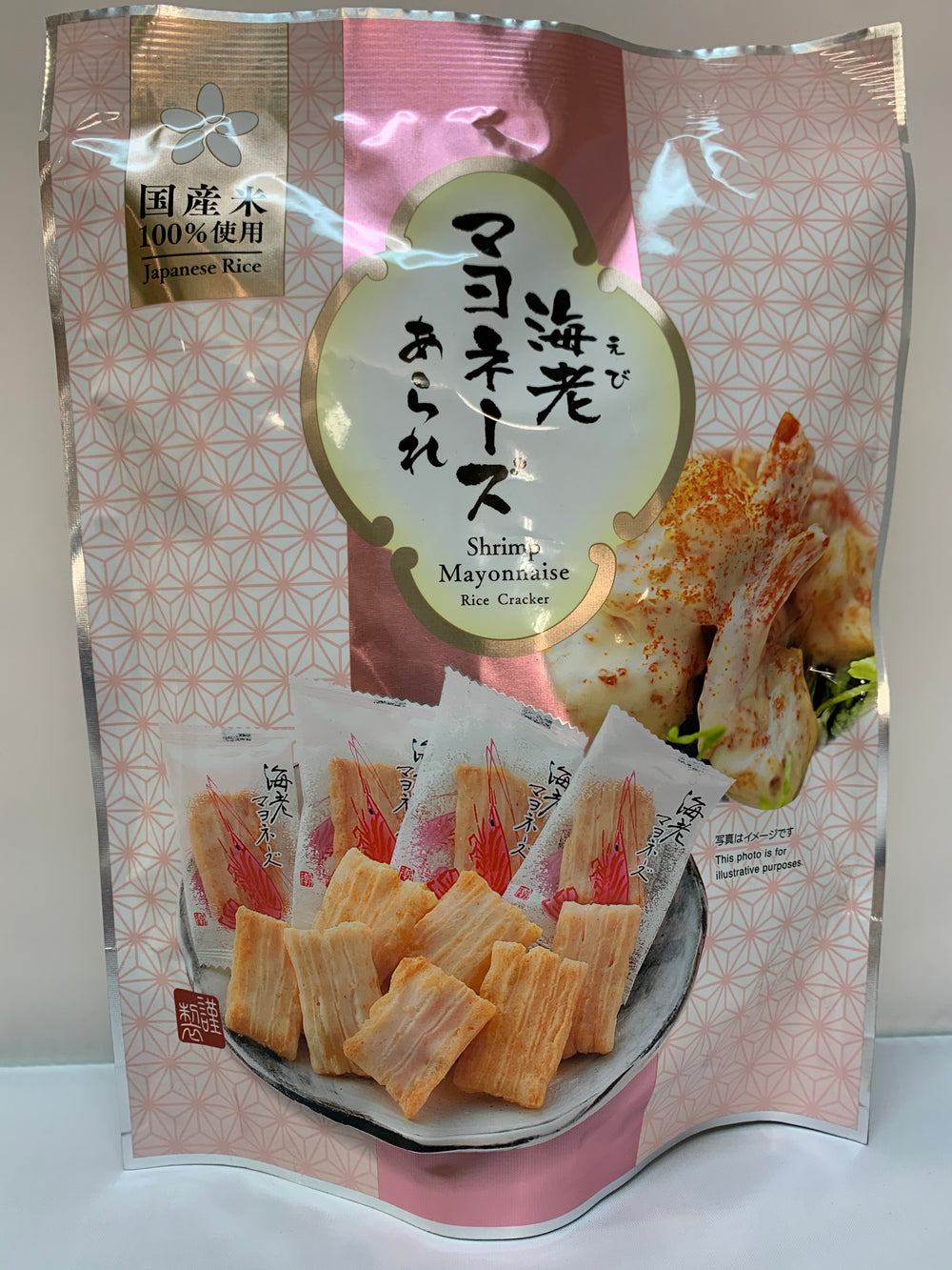 Shrimp Mayonnaise Arare / 海老マヨネーズあられ 32g - Konbiniya Japan Centre