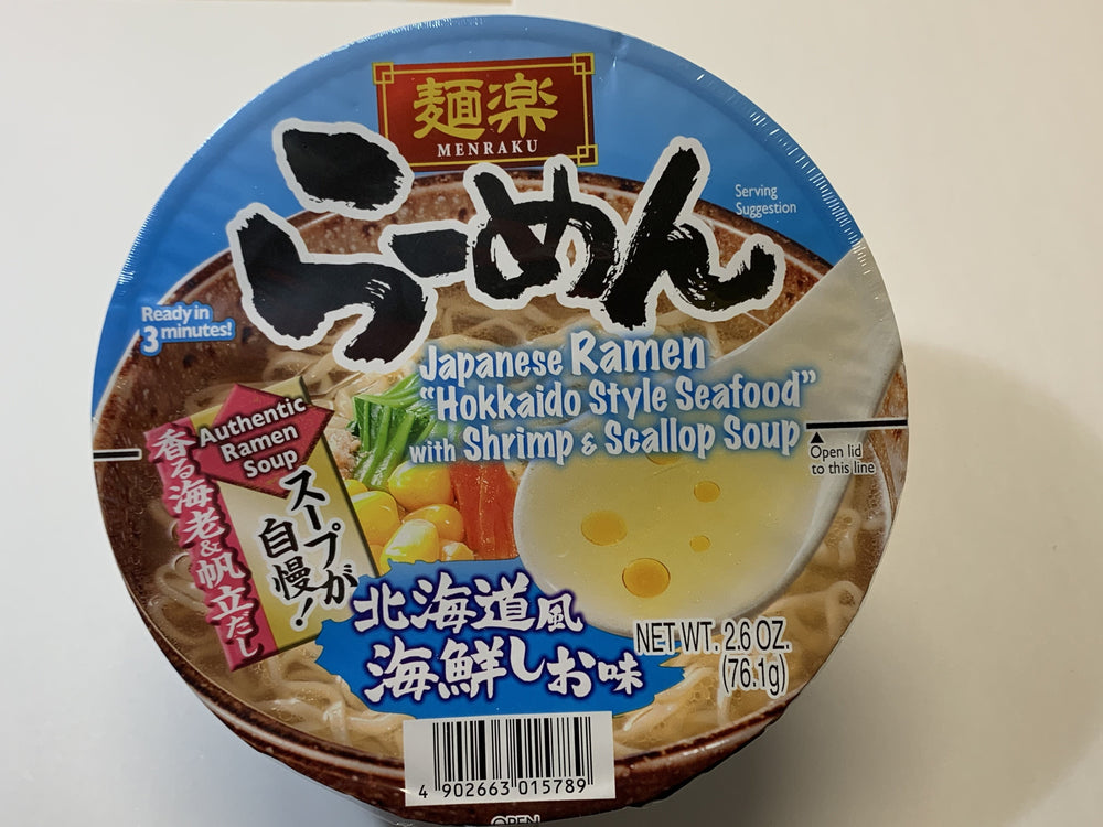 Hokkaido Kaisen Shio Ramen / 麺楽 北海道風 海鮮しお味 らーめん - Konbiniya Japan Centre