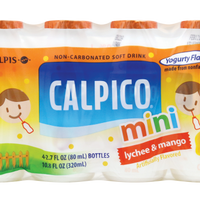 Calpico mini Lychee & Mango / カルピコミニ ライチ & マンゴー 80ml × 4 bottles - Konbiniya Japan Centre