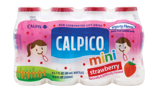 Calpico mini Strawberry / カルピコミニ ストロベリー 80ml × 4 bottles - Konbiniya Japan Centre