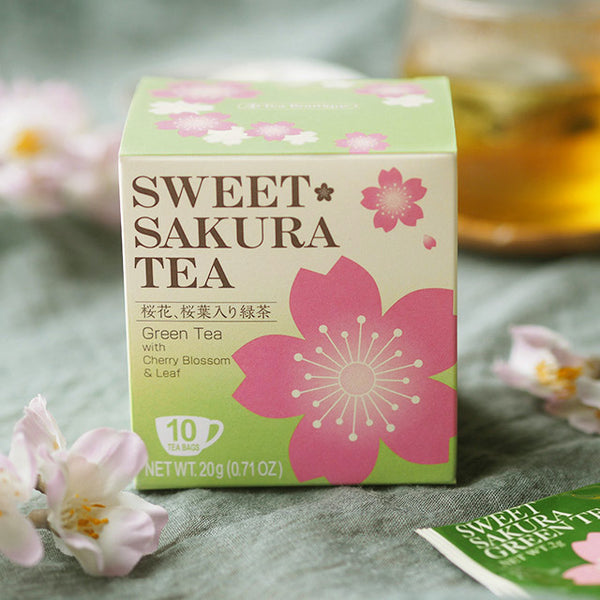 Sweet Sakura GreenTea 10 tea bags/ 桜花桜葉入り緑茶 20g - Konbiniya Japan Centre
