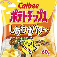 Chips Shiawase Butter / ポテトチップス しあわせバター  60g - Konbiniya Japan Centre