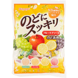 Fruits Cough Drops / のどにスッキリ フルーツのどあめ  118g - Konbiniya Japan Centre