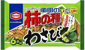 Kameda Kaki no Tane Wasabi / 亀田 柿の種 わさび 6 pack Kameda Kaki no Tane Wasabi / 亀田 柿の種 わさび 6 pack
