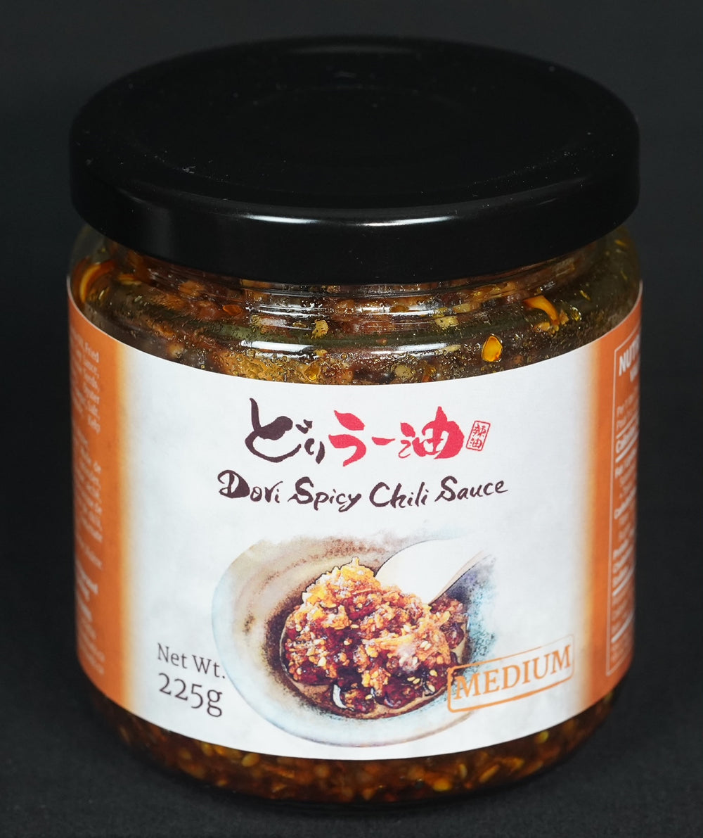 Dori-Spicy Chili Sauce MEDIUM *LOCAL MADE*/どりラー油 中辛 225g - Konbiniya Japan Centre