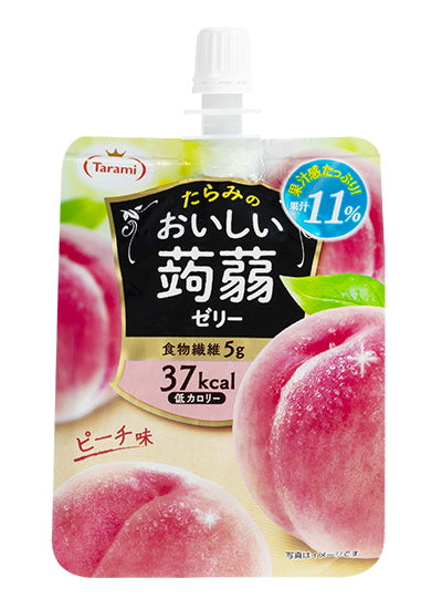 Tarami Konnyaku Jelly White Peach (Jelly Drink) / おいしい蒟蒻ゼリー ピーチ味150g - Konbiniya Japan Centre