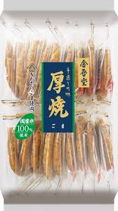 Rice Cracker Thick Sesame / 厚焼き ごま  18 pcs - Konbiniya Japan Centre