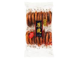 Rice Cracker Thick  Soy Sauce / 厚焼き しょうゆ  18 pcs - Konbiniya Japan Centre