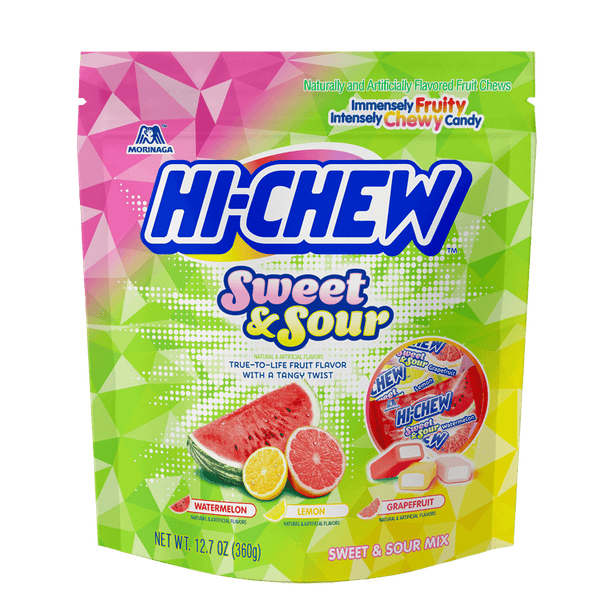 Big Hi-Chew bag Sweet/Sour / ビッグ ハイチュウ ｽｲｰﾄｱﾝﾄﾞｿﾜｰ - Konbiniya Japan Centre